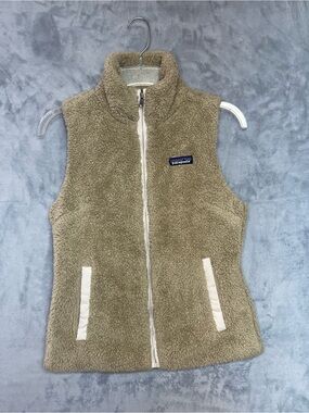 Patagonia Women's Los Gatos Fleece Vest El Cap Khaki Tan Full Zip XS